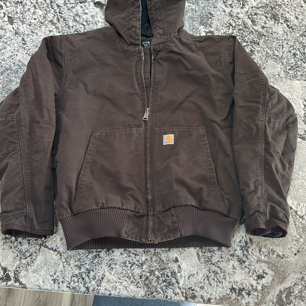 Carhartt Insulated Dark Brown Hooded Jacket